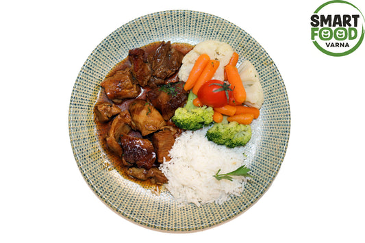 Turkey slices/pieces with 2 side dishes of your choice, 350 g.