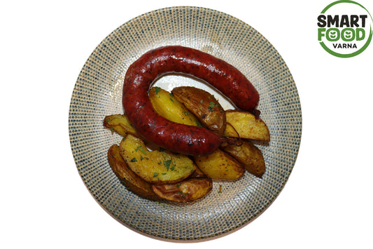 Beef sausage with baked potatoes "Wedges", 450 g