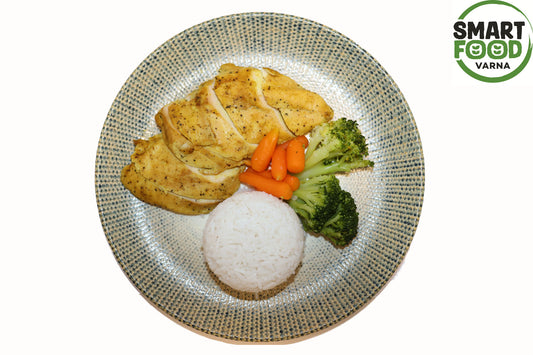 Chicken fillet with 2 side dishes of your choice, 350 g.